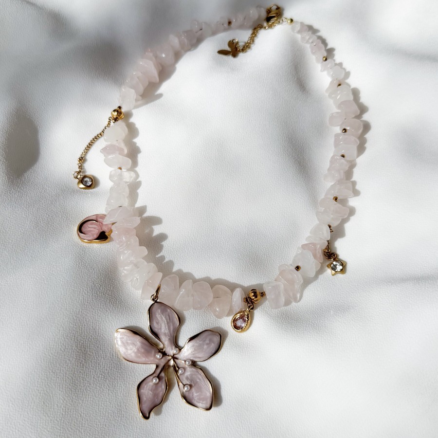 SP 24 ROŽINIS KVARCAS vėrinys 